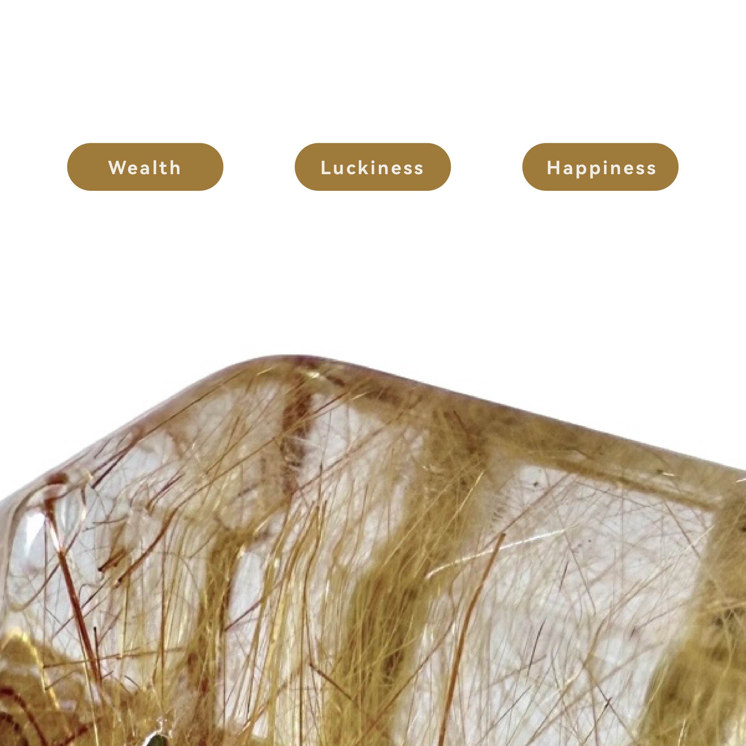Shinecrys- Golden rutilated quartz ring