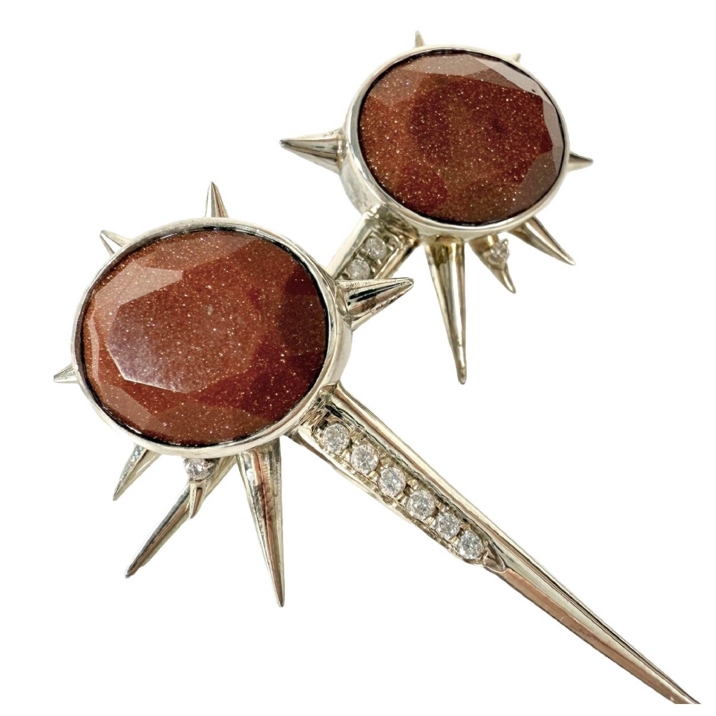 Shinecrys- Golden sand earrings