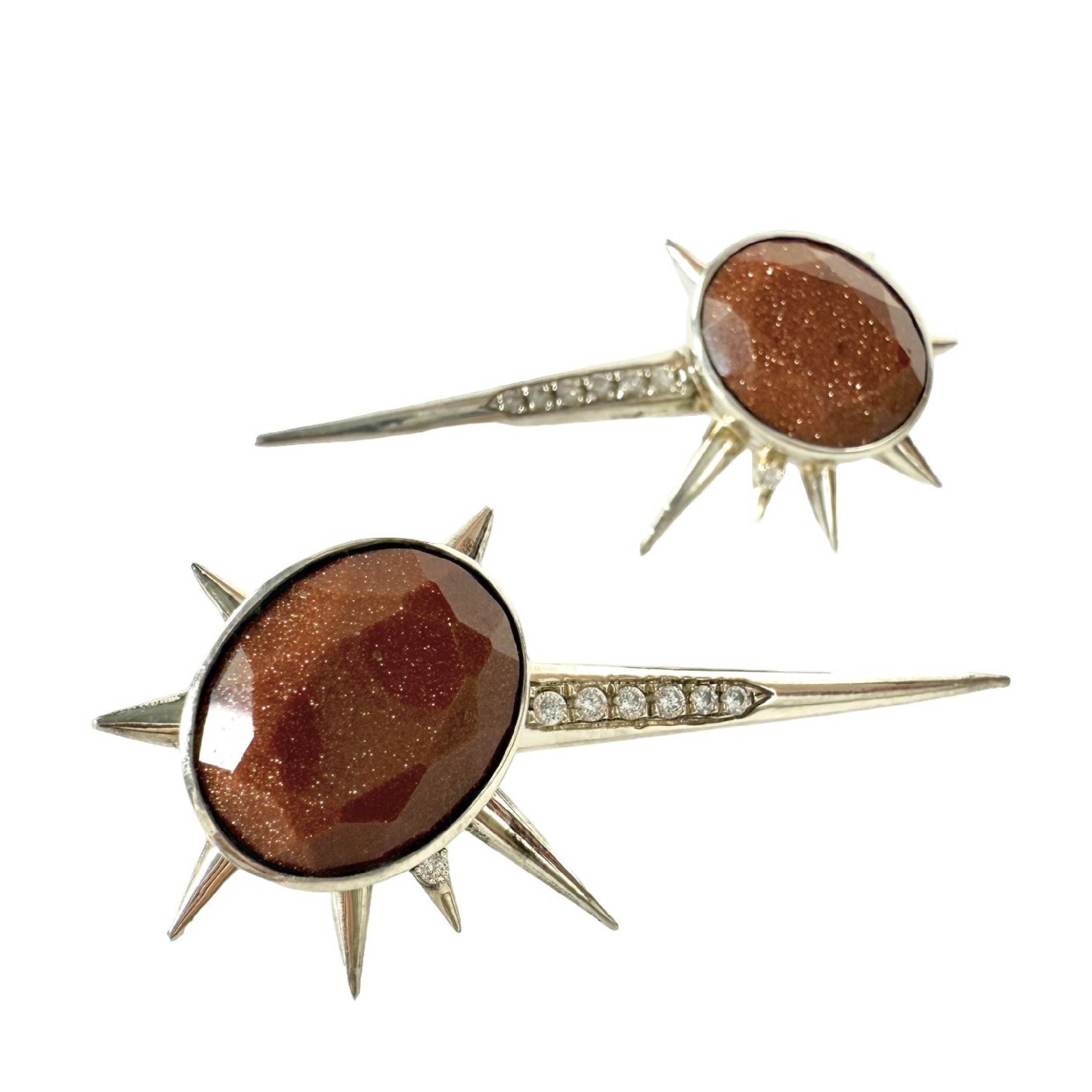 Shinecrys- Golden sand earrings