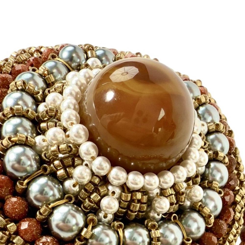 Shinecrys-Agate brooch