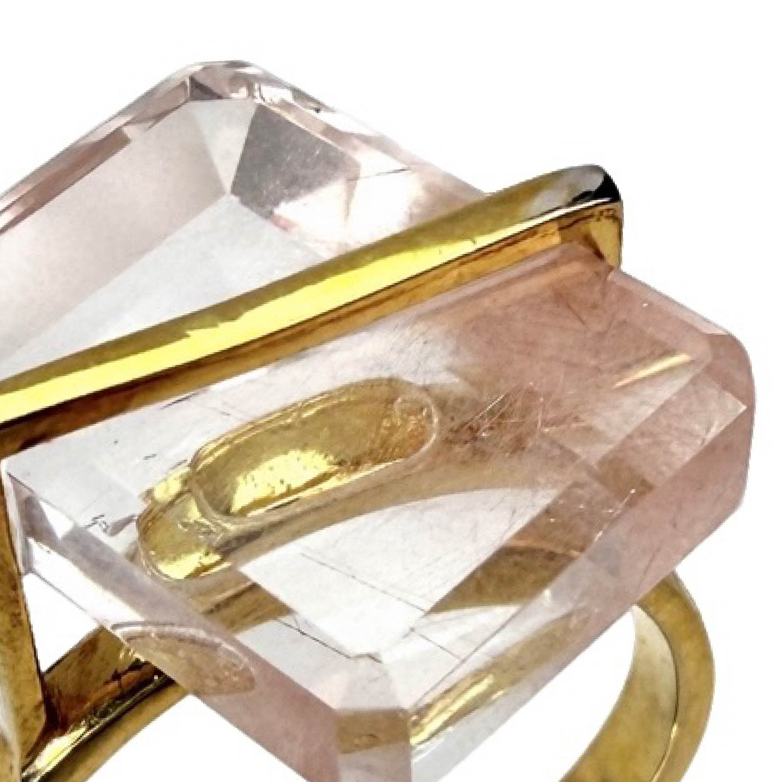 Shinecrys- Red quartz ring