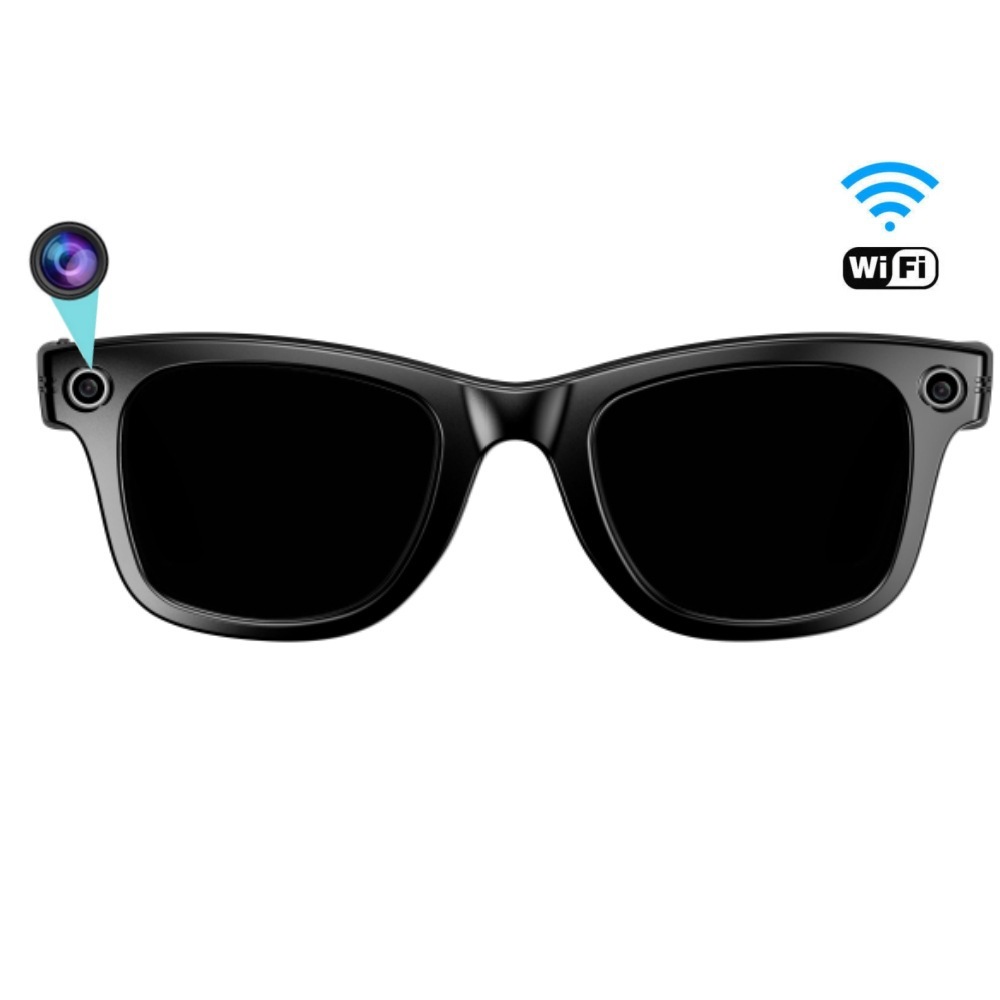 I0021 AI Smart Camera Glasses  4K HD Camera, 800W Pixel, Anti-Shake, Anti-Blue Light, Dual-mic Noise Cancellation, 270mAh Battery  Universal Compatibility