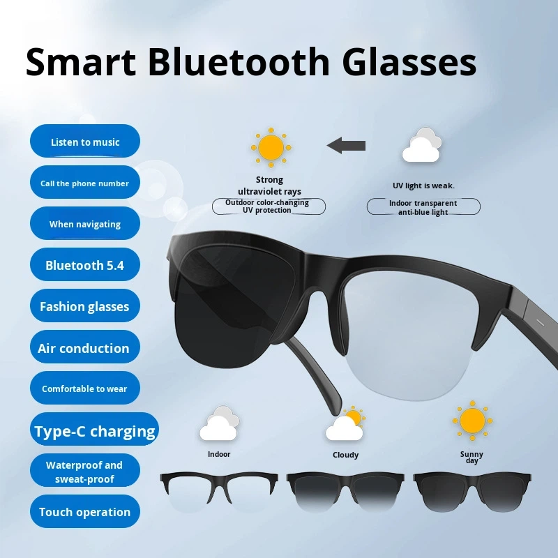 I0013 Smart Sunglasses  TWS Wireless, Bluetooth Calling, Audio Playback  Universal Compatibility
