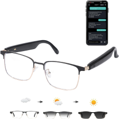 I000140 Smart Sunglasses  Wireless Audio, Color-Changing, Anti-Ultraviolet, Music Playback  Universal Compatibility