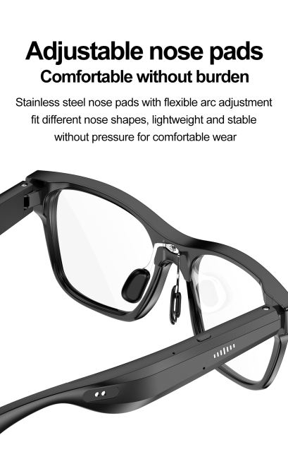 I000136 AI Smart Glasses  First-person Perspective, Anti Blue Light, 2000W Pixel Camera, Photo Taking, Video Recording  Universal Compatibility