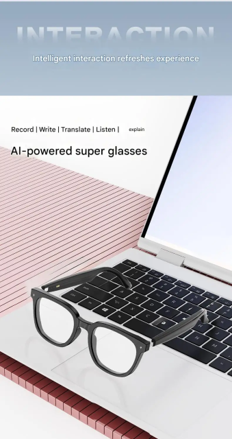 I0126 AI Smart Audio Sunglasses  AI Translation, Hands-free Call, Music Playback, Polarized Lens  Universal Compatibility