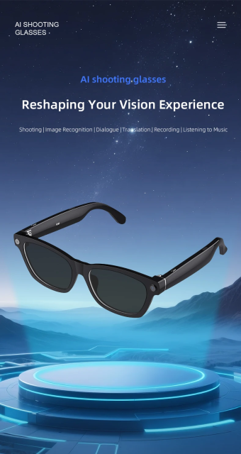 I0106 AI Smart Glasses Lightweight Material Compatible with iOS & Android