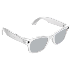 White frame with silver lenses