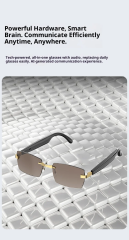 I0125 Smart Sunglasses with Wireless Audio, 1080P Video, AI Translation & IPX5 Waterproof Universal Compatibility