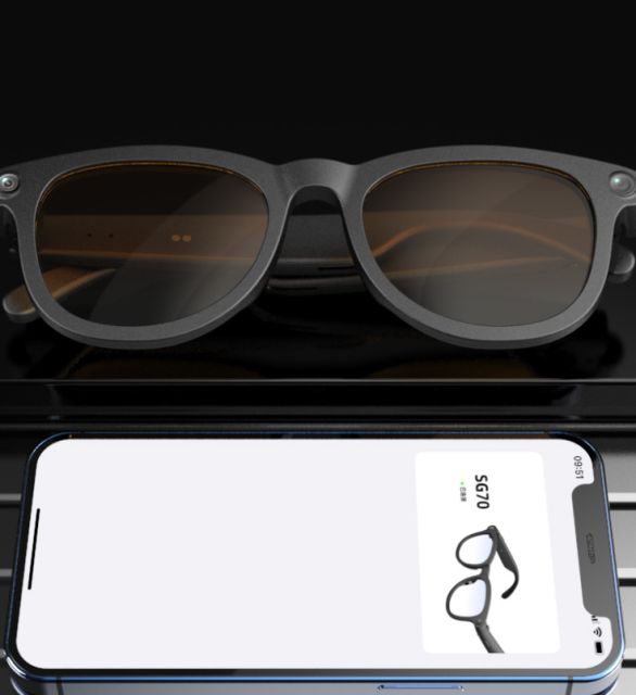 I000152 AI Smart Sunglasses  Anti-Blue Light, Audio & Video & Photo Recording, AI Translator, Wi-Fi  Universal Compatibility