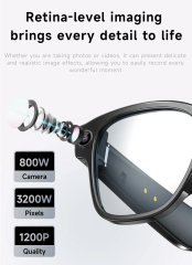 I0107 Smart AI Glasses High-Strength PC Material Compatible with iOS & Android