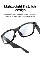 I000136 AI Smart Glasses  First-person Perspective, Anti Blue Light, 2000W Pixel Camera, Photo Taking, Video Recording  Universal Compatibility