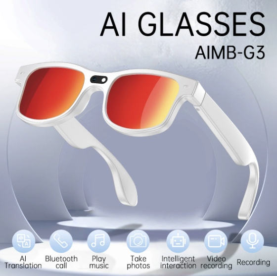 I0119 AI Smart Translation Glasses 8MP Camera WiFi Video ChatGPT Compatible Universa