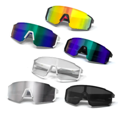 Black frame with a gradient of green and purple