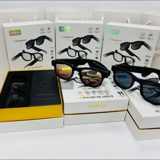 I0014 Smart Glasses  AI Translation, Anti-Blue Light, Bluetooth, 8MP Camera & Video Recording  Universal Compatibility