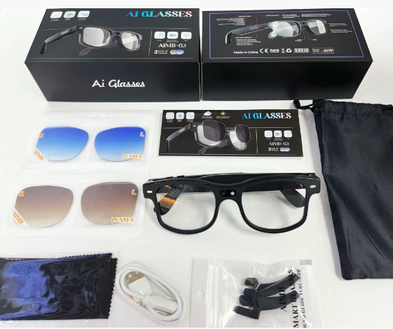 I0104 Smart Glasses Lightweight Material Bluetooth & WiFi Compatible