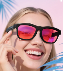 I000139 Smart Sunglasses  Smart Dimming, Color Change, UV400 Protection, AI Translation, Intelligent Assistant, Built-in Camera  Universal Compatibility