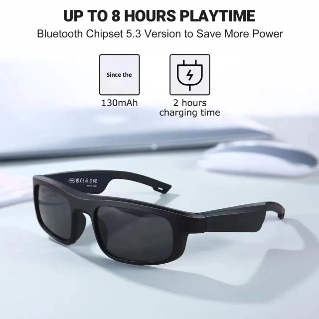 I0012 Smart Glasses  Anti-Blue Light, Wireless Call, Music Playback Universal Compatibility