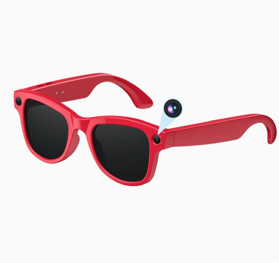I000300 AI Smart Glasses  8MP, 1080P Video Capture, IP54 Waterproof, Charging Case, App Control, Wi-Fi Transmission, Image & Video  Universal Compatibility