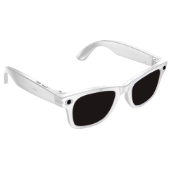 White-framed sunglasses lenses