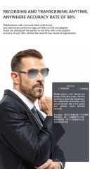 I0127 AI Smart Vintage Aviation Sunglasses  Built-in Bluetooth, AI Translation Universal Compatibility