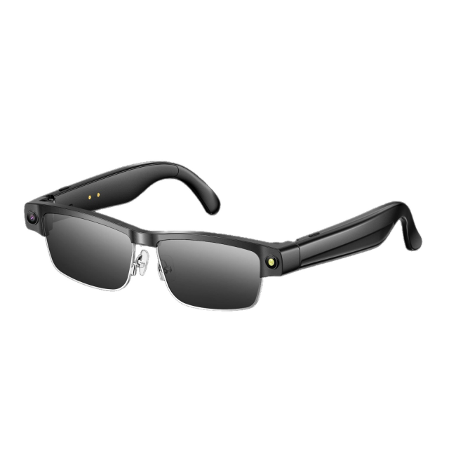 I000134 AI Smart Glasses  4K Video, Camera, IPX5 Waterproof, Large Battery, Call Answering, Photo Recognition, Voice Control  Universal Compatibility