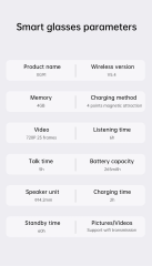 I0102 AI Smart Glasses with Real-time Translation, Dual Camera, 1080P Video & IPX5 Waterproof Universal Compatibility
