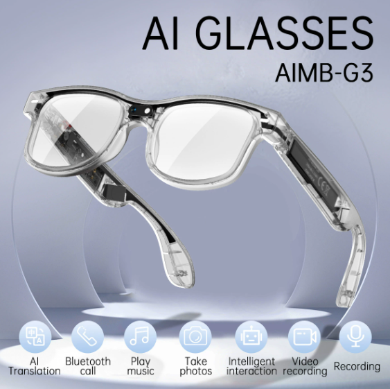 I0119 AI Smart Translation Glasses 8MP Camera WiFi Video ChatGPT Compatible Universa
