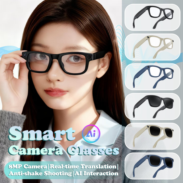 I0123 AI Smart Glasses with ChatGPT, AR Display & 8MP Camera Universal Compatibility