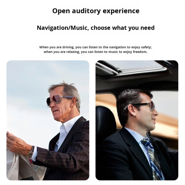 I0016 Smart Sunglasses  Bluetooth 5.4, IPX5 Waterproof, Wireless Audio, Smart Assistant, Call & Music Playback  Universal Compatibility