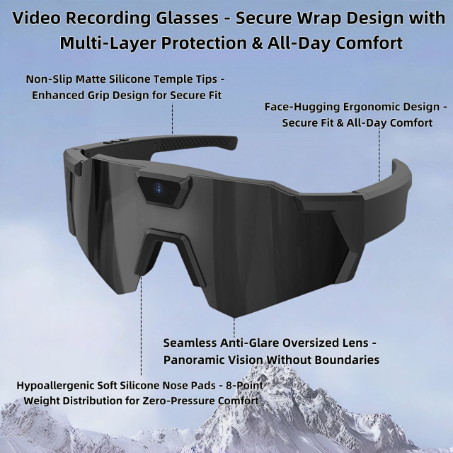I0131 Smart Glasses  Video Camera, IPX4 Waterproof, Real-time Translation  Universal Compatibility