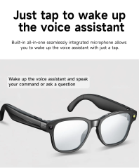 I0107 Smart AI Glasses High-Strength PC Material Compatible with iOS & Android