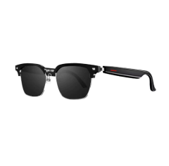 Half-frame black sunglasses