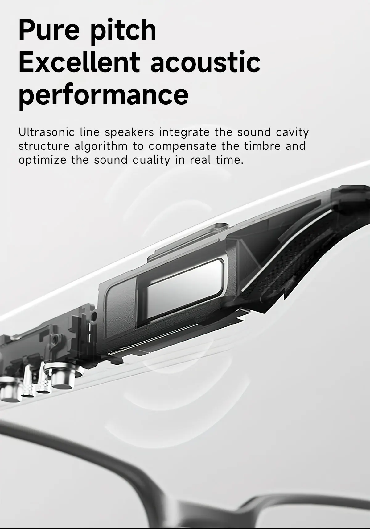 I0107 Smart AI Glasses High-Strength PC Material Compatible with iOS & Android