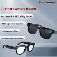 I0015 Smart Glasses with 8MP Camera, 4K Video, WiFi & Voice Wake-up Universal Compatibility