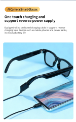 I0120 AI Smart Translation Glasses Hands-Free Camera Video Call Music Glasses