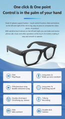 I0122 Smart Glasses with Blue Light Blocking, Directional Audio, AI Translation & 1080P Resolution Universal Compatibility