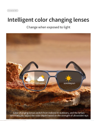 I0113 AI Smart Wireless Translation Glasses 100+ Languages Real-Time Q&A BT5.4 UV Protection Waterproof Universal