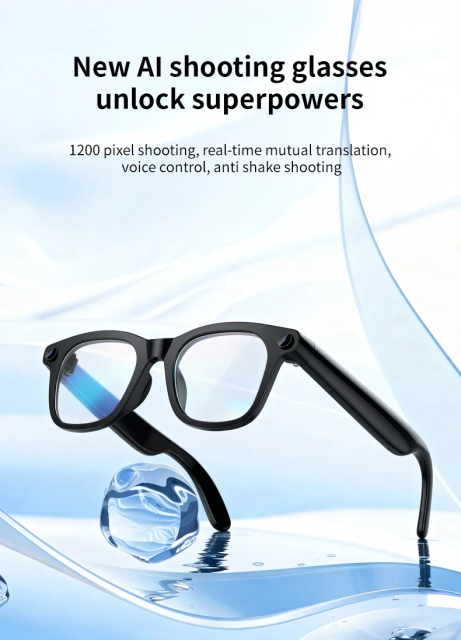 I0120 AI Smart Translation Glasses Hands-Free Camera Video Call Music Glasses