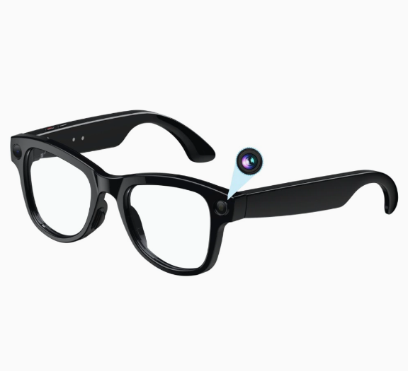 I000300 AI Smart Glasses  8MP, 1080P Video Capture, IP54 Waterproof, Charging Case, App Control, Wi-Fi Transmission, Image & Video  Universal Compatibility
