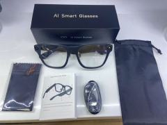 I000136 AI Smart Glasses  First-person Perspective, Anti Blue Light, 2000W Pixel Camera, Photo Taking, Video Recording  Universal Compatibility