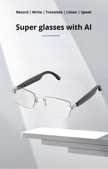 I0125 Smart Sunglasses with Wireless Audio, 1080P Video, AI Translation & IPX5 Waterproof Universal Compatibility