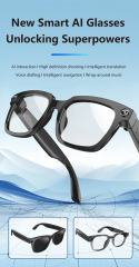 I0122 Smart Glasses with Blue Light Blocking, Directional Audio, AI Translation & 1080P Resolution Universal Compatibility