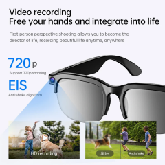 I0102 AI Smart Glasses with Real-time Translation, Dual Camera, 1080P Video & IPX5 Waterproof Universal Compatibility