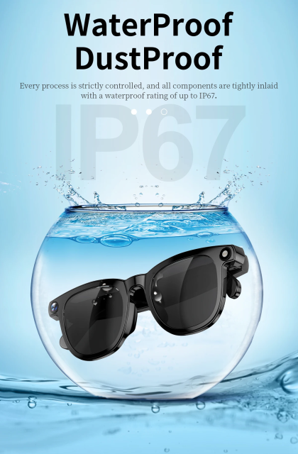 I0111 Smart Wireless Sunglasses with Bluetooth 5.4 Camera, Live Recording, Hands-Free Call & Music, UV Protection, Multi-Language Support