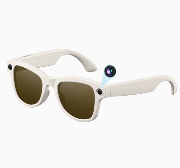 I000300 AI Smart Glasses  8MP, 1080P Video Capture, IP54 Waterproof, Charging Case, App Control, Wi-Fi Transmission, Image & Video  Universal Compatibility