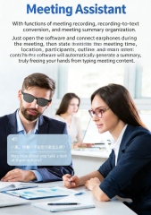 I0109 Smart Sunglasses with Waterproof AI Translation, Bluetooth & Built-in Earphones Universal Compatibility