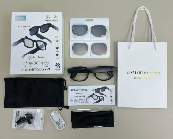 I0104 Smart Glasses Lightweight Material Bluetooth & WiFi Compatible