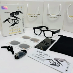 I0014 Smart Glasses  AI Translation, Anti-Blue Light, Bluetooth, 8MP Camera & Video Recording  Universal Compatibility