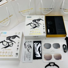 I0014 Smart Glasses  AI Translation, Anti-Blue Light, Bluetooth, 8MP Camera & Video Recording  Universal Compatibility